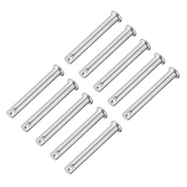 sourcing map Single Hole Fork Bolts 8 mm x 60 mm Flat Head Galvanised Steel Pack of 10