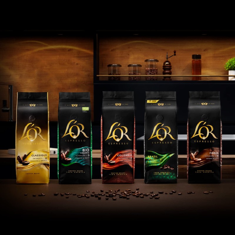 L'OR Espresso Brazil Coffee Beans 500G Intensity 6 100% Arabica