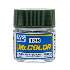 C136 Flat Russian Green (2) 10ml, GSI Mr. Color
