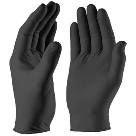 Black medical grade Nitrile gloves - Strong, Multi-Purpose, Powder Free Simply Sanitize X-Large Nitrile Gloves - BNG008 - 100PK