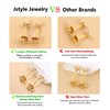 Jstyle 8 Pairs Sterling Silver Stud Earrings for Women, 14K