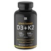 Sports Research Plant Based Vitamin D3 + K2, 160 Veggie