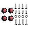 Wevdn 4 PCS License Plate Screws Fastener Kit, Aluminum Alloy