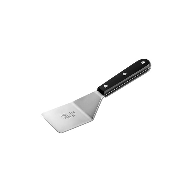 Square Flexible Stainless Steel Spatula with Tecnopolymer Handle, Black, Triple