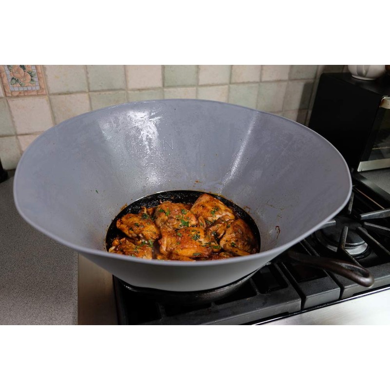 Frywall 12 (Large) - Charcoal - Splatter Guard, as Seen