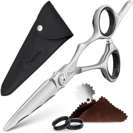 Fagaci Professional Hair Cutting Scissors 5.5” Japanese Steel for Ultra-Precise Cuts, Razor Sharp Blades Hair Scissors for Women & Men, Extreme Durability Hair Shears, Hair Cutting Barber Scissors