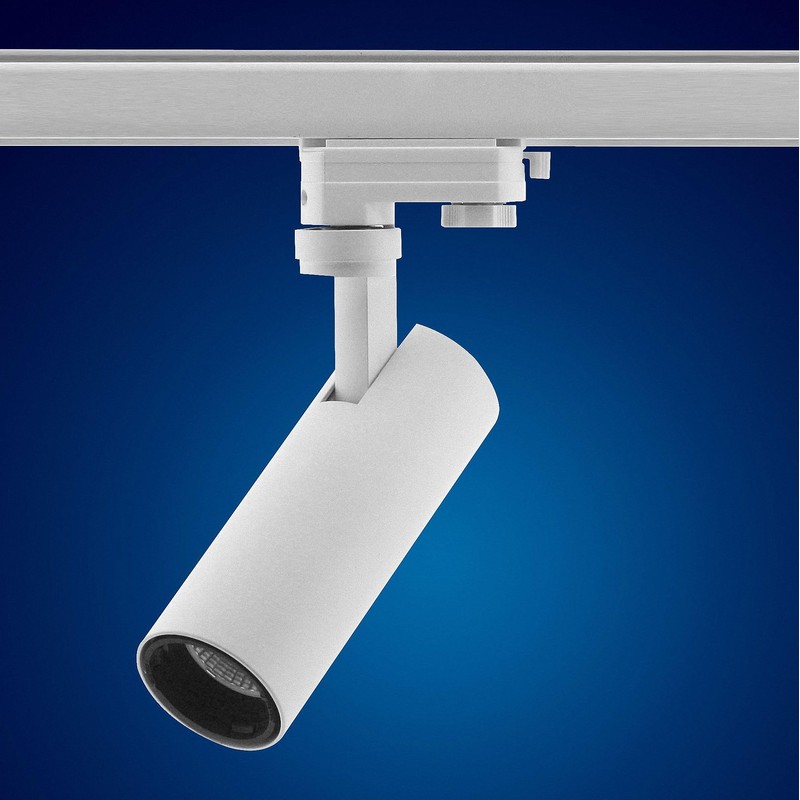 Mextronic 3-phase spotlight for power rails: 15 W, diameter 62