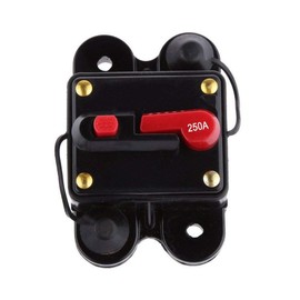 ANJOSHI Circuit Breaker 250amp with Manual Reset Home Solar System Fuse Holder for Car Audio and Amps Protection 12V-24V DC Reset Fuse Inverter Replace Fuses