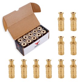 The Door Bull Brass Pool Cover Anchors for Concrete & Pavers Deck, Universal Size Fits 3/4" Hole, Ideal for Inground Pool Safety Covers, Durable & Easy to Install (10 Pack)