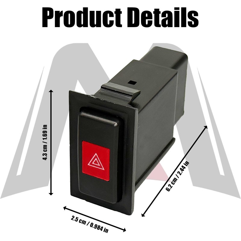 MecXora Hazard Emergency Switch Button - Compatible with Toyota 4Runner