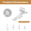 Mooche 4Pcs Floating Shelf Brackets, White Shelf Brackets, Heavy-Duty Metal