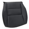 AOUTTUOA Driver Side Bottom Perforated Leather Seat Cover Black Fit