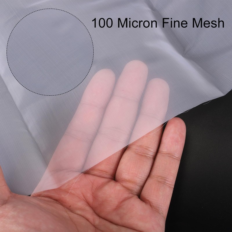 sourcing map 2pcs 100 Micron Paint Nylon Mesh Filter Woven