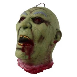 HORROR-HALL LRG Life Size Latex Green ZOMBIE SEVERED HEAD Dead Giant Orc Horror Monster Prop