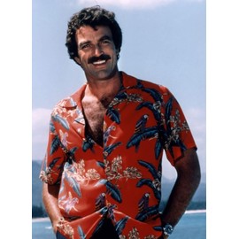 Original Hawaiian Shirt, Magnum P1, Tom Selleck, red, 3XL