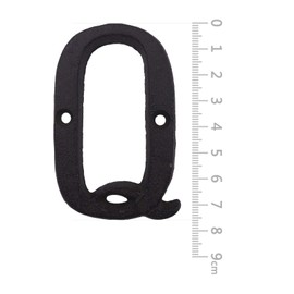 BetLight House Address Letters- 3 Inch High Innovative Wrought Iron Numbers, Vintage Nail on Die Cast Mailbox Letters,Letter Q