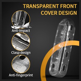 TANGSEN Key Fob Case TPU Cover Compatible with Mazda 3 Sedan 6 CX-3 CX-5 CX-7 CX-9 MX-5 Miata Scion IA Toyota Yaris IA Transparent Carbon Fiber Texture 2 3 4 Button Protective Key Shell