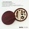 ShyaWorld Wine Accessories Gift Set Elegant Gift Case with Natural