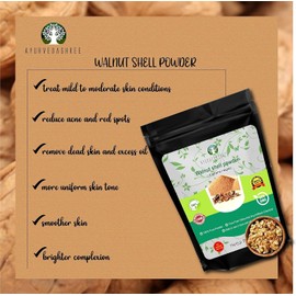Polvo de cáscara de nuez para fórmula exfoliante, 50 g Sin sílice ni aditivos artificiales Para exfoliante natural casero Mascarilla exfoliante facial que exfolia la piel suavemente