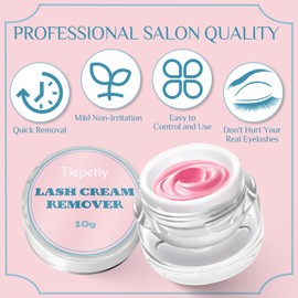 Tiepetly Eyelash Extension Remover 10g, Dissolves Powerful Lash Extension Remover, Low Irritation, for Professional or Salon Use (10g)