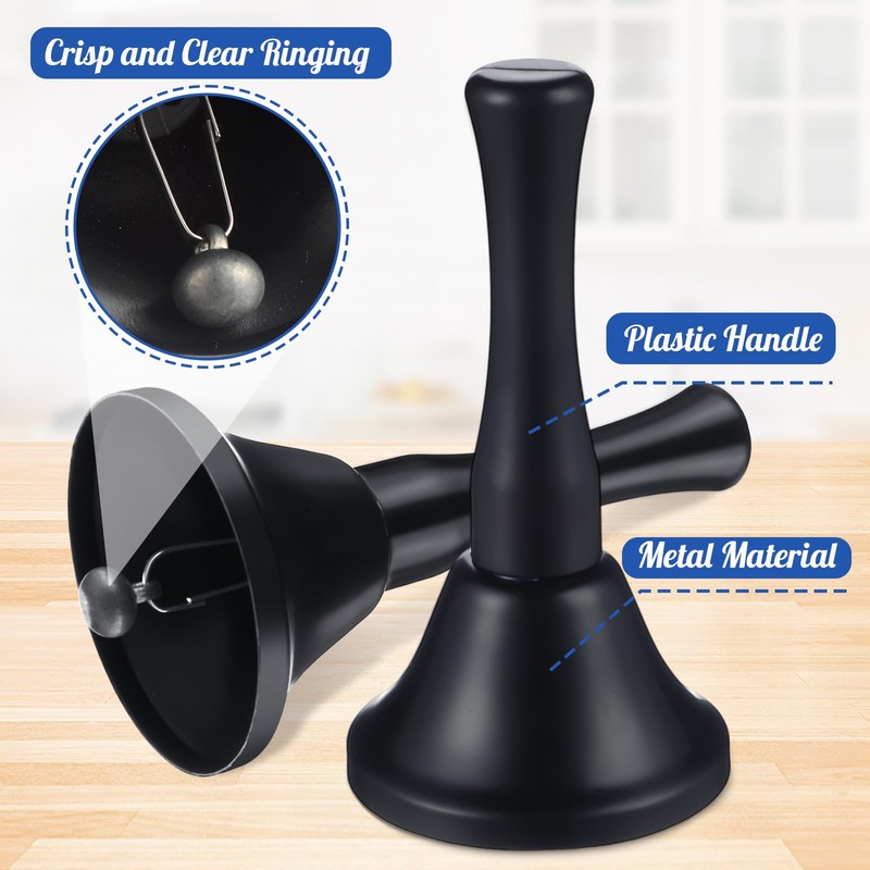 Yeshone 50 Pcs Small Steel Hand Bells Bulk Dinner Service