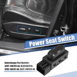 X AUTOHAUX Front Driver Passenger Side Power Seat Switch 5F9T-14B709-AA for Ford F-150 2009-2014 for Mustang 2005-2014 Escape 2007-2012 Edge 2007-2014