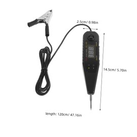 Gatuida Automobile Circuit Test Pen Fuse Tester Automotive Buzzer Circuit Tester Automotive Circuit Tester LED Voltage Detector Circuit Tester with Light Digital Light Teste Black Plastic
