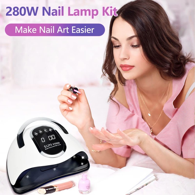280W UV LED Nail Lamp, Fast Nail Curing Lamps for
