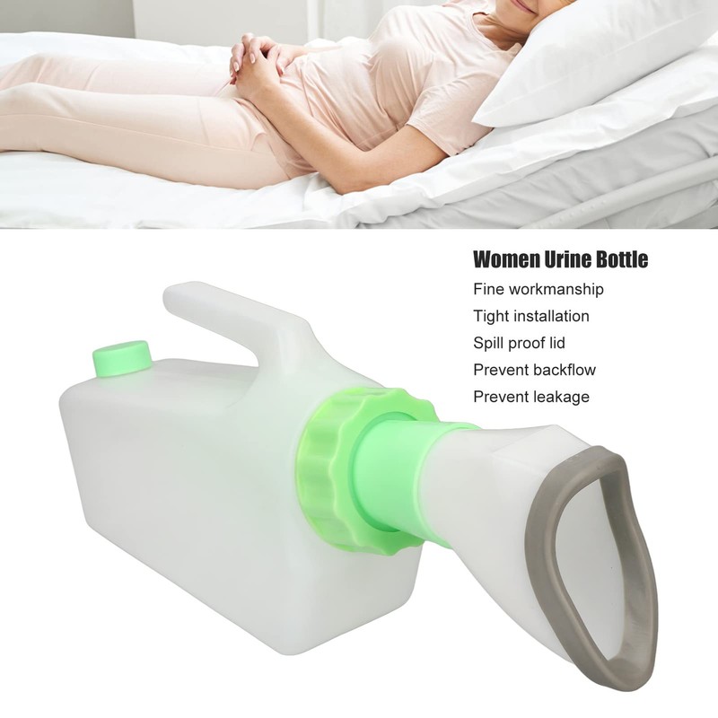 32oz/1Liter Portable Leakproof Women Urinal Without Lid Plastic Pee Urine