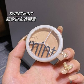 Sweet Mint Three Colors Concealer Cover Fleck Acne Marks Dark Circles Tear Groove Repair Foundation Cream Smear-Proof Makeup - Color: Three Colors Concealer