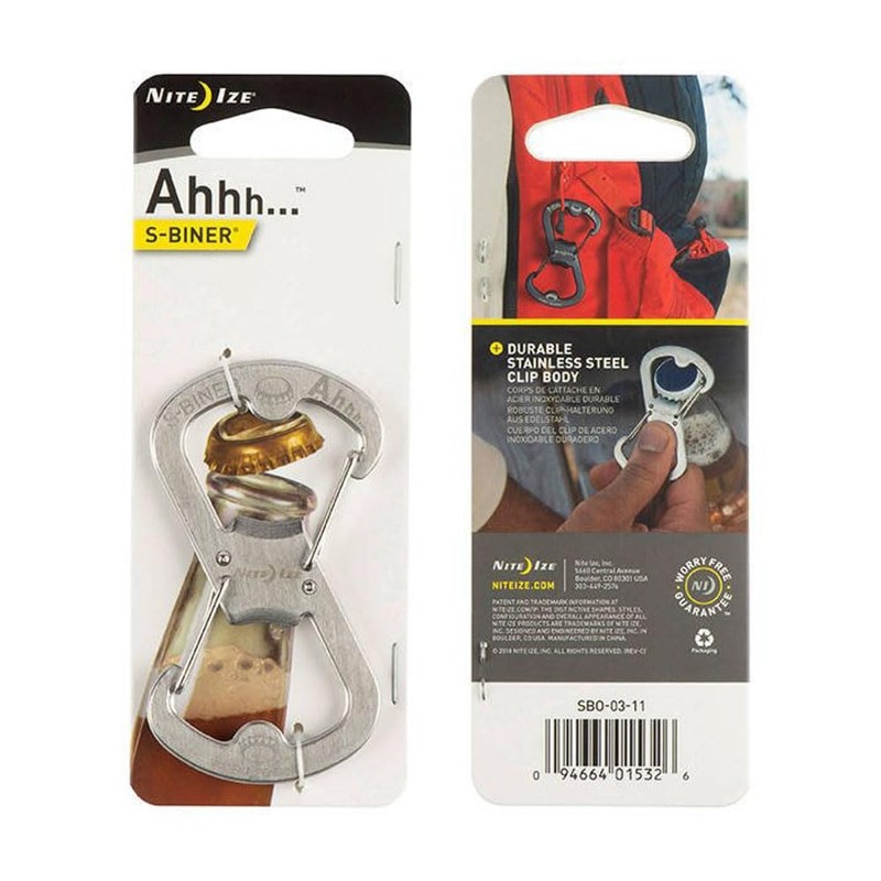 Nite Ize S-Biner Ahhh Bottle Opener - Stainless SBO-03-11
