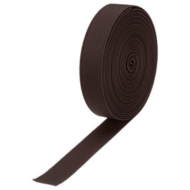 sourcing map Elastic Bands for Sewing 2cm 5 Yard/15ft Dark Brown Knit Elastic Spool High Elasticity for Wigs, Waistband, Pants