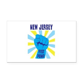 CafePress New Jersey FIST Pump Rectangle Car Bumper Magnet