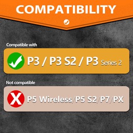 P3 Ear Pads - TRANSTEK Replacement Ear Cushion Compatible with P3 and P3 S2 Series 2 Headphones (Hybrid Velour)