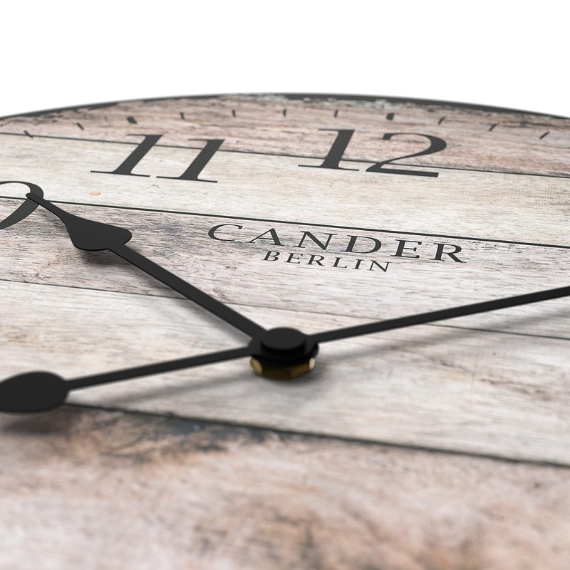 Cander Berlin MNU 7330 Vintage Wall Clock MDF with Silent