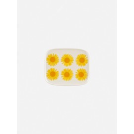 Marimekko Auringonkukka Plate Women's 52_1_52239472289 F White x Yellow