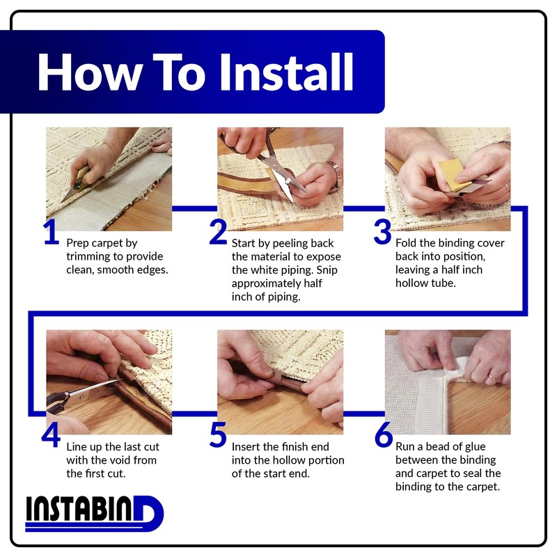 Instabind 54 ft Roll Premium Carpet Edge Binding – Regular