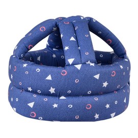 TORASO Baby Helmet, Baby Infant Head Helmet for Crawling, Head Cushion Bumper Bonnet, Soft Headguard for Toddler Learning to Walk, Blue Shapes (1)