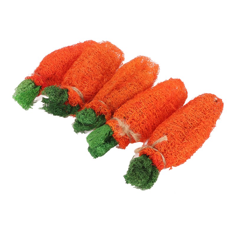 Rabbit Loofah Carrot Toys Natural Funny Teeth Grinding Bite Resistance