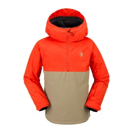 Volcom Boys' Sluff Insulated Snowboard Winter Jacket, Orange Shock S4