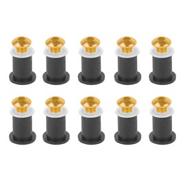 Worldmotop M5 15MM Windshield Screws Fairing Bolts Kit Screws for Motorcycle Windscreen Bolts Fairing Fasteners Windshield (gold)