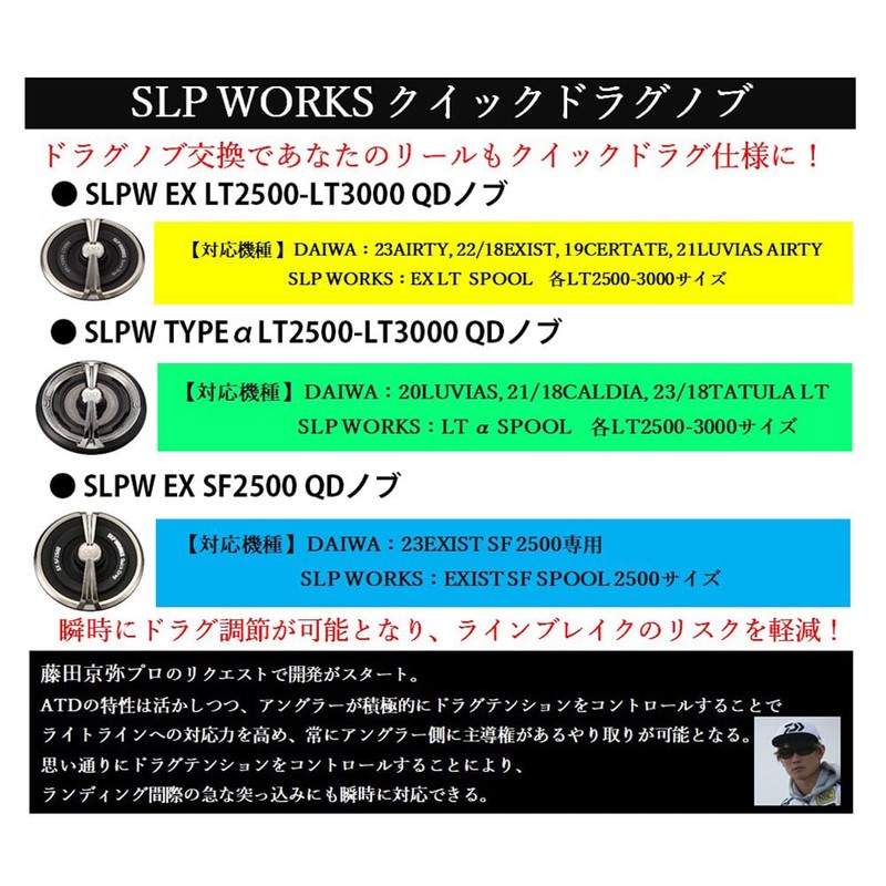 Daiwa Slp Works LT TYPE-α Quick Drag Knob