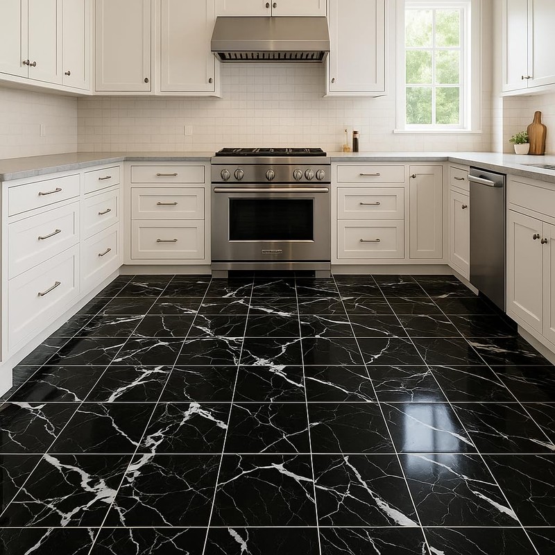 Tenedos China Black Marble 12x12 Polished Tile – Natural Stone