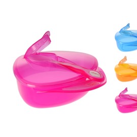 Vital Innovations 492020 01 Baby's First Plate with Lid and Spoon Set – Age 6 months Pink