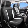 JOJOBAY Chevy Silverado Seat Covers,Leather Seat Covers for GMC Sierra,Custom