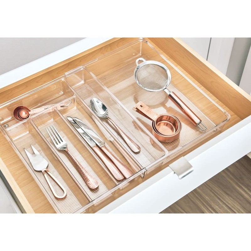 iDesign Linus Expandable Kitchen Drawer Organizer for Silverware, Spatulas, Gadgets