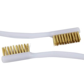Imdinnogo BCZAMD 3D Printer Nozzle Cleaning Brass Wire Toothbrush Tool Brass Brush Handle Hot End Cleaning Toothbrush (2Pcs)