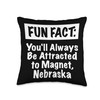 Always Be Attracted to Magnet Nebraska Pun NE Joke Throw