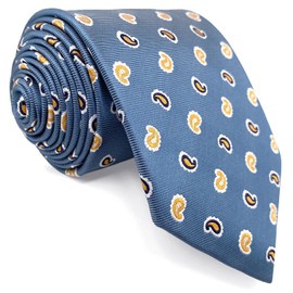 S&W SHLAX&WING Men's Necktie for Suit Jacket Classic 147cm Blue Green Red Paisley