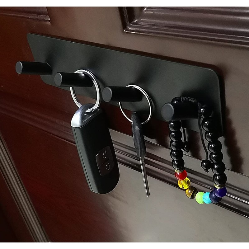 FULLINY Key Holder for Wall - Adhesive Key Hooks with